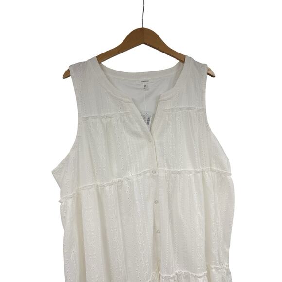Maurice’s White Lace Modest Knee Length Swing Dress Country Boho Womens XXL New - Picture 2 of 7